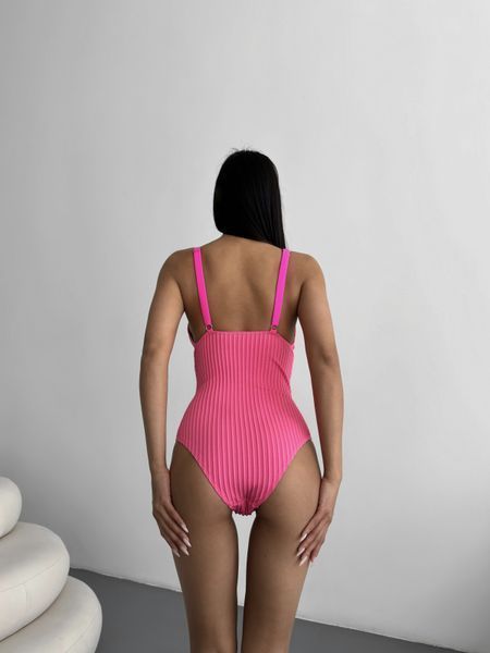 Купальник суцільний з виточками на підкладі рожевий, L 2776/59-L фото